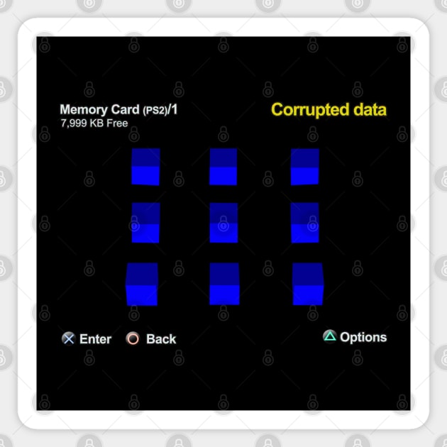 Memory Card Corrupted Data Sticker by Lukasking Tees